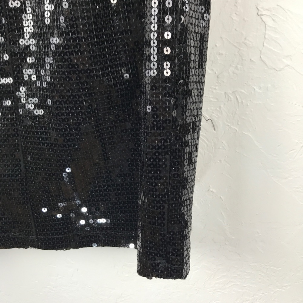NEW Forever 21 Black Sequin Strapless Mini Dress Small Flaws - Picture 9 of 12